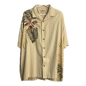 Paradise Shores Men's Tropical Button Down Short Sleeve Tropical Shirt XL